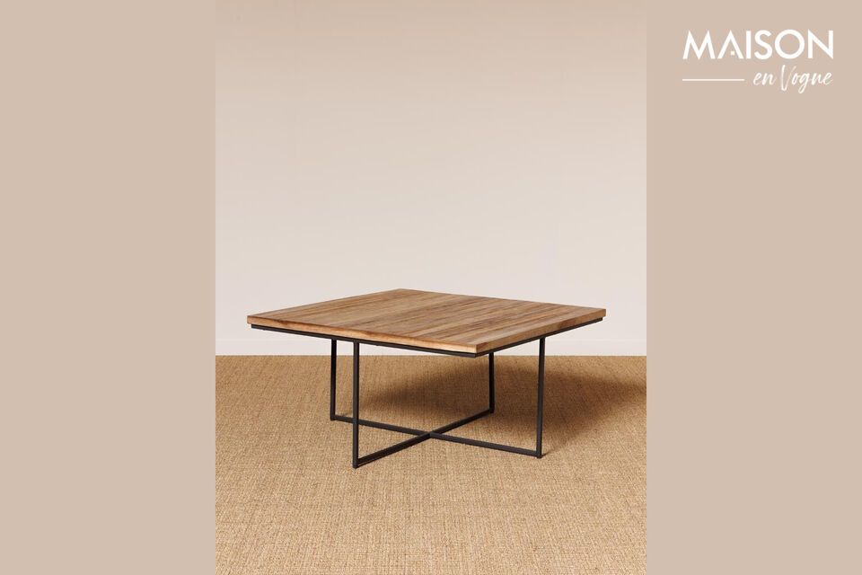 Descubra la elegancia atemporal de nuestra mesa de centro Pocket de teca marrón