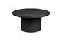 Miniatura Mesa de centro redonda de madera negra Winston Clipped