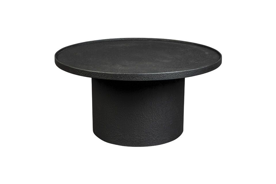 Mesa de centro redonda de madera negra Winston DutchBone