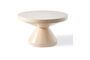 Miniatura Mesa de centro Zig zag de fibra de vidrio beige Clipped