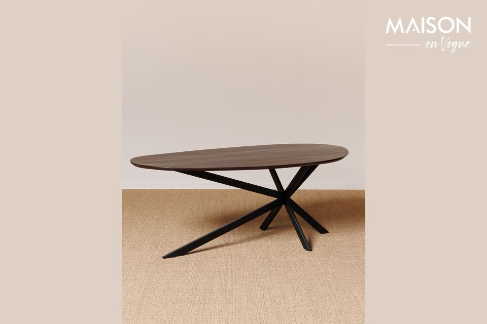 Mesa de comedor Alegre de madera oscura Chehoma