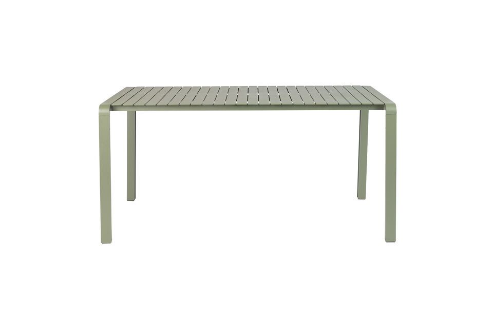 Descubra la elegancia y la resistencia de la mesa de comedor de aluminio verde Vondel