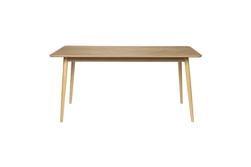 Mesa de comedor de madera beige 160cm Fabio - 2