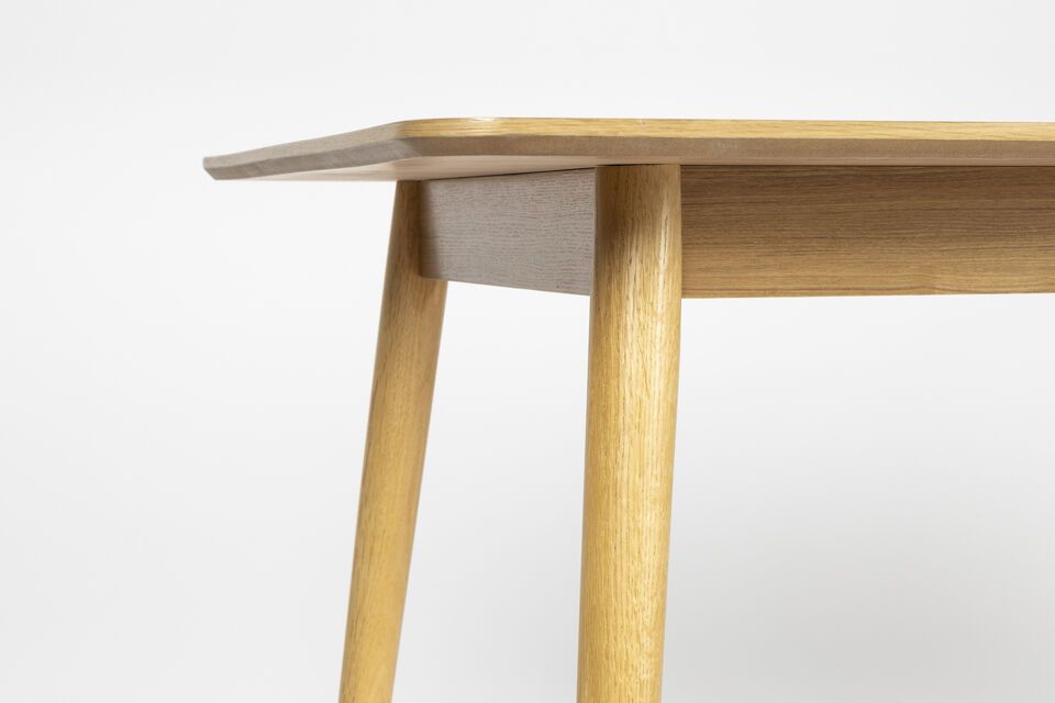 Mesa de comedor de madera beige 160cm Fabio - 4