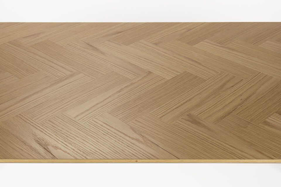 Mesa de comedor de madera beige 160cm Fabio - 5