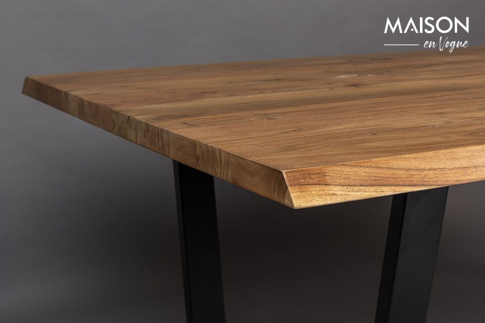 Mesa de comedor de madera beige 180cm Aka - 1