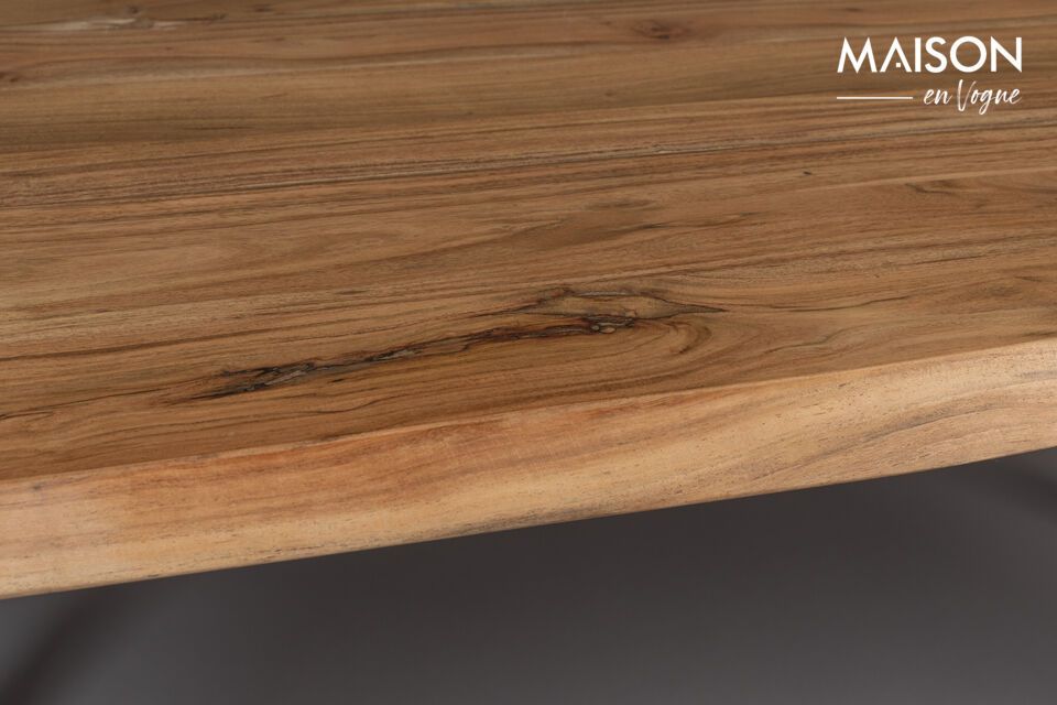 Mesa de comedor de madera beige 180cm Aka - 2