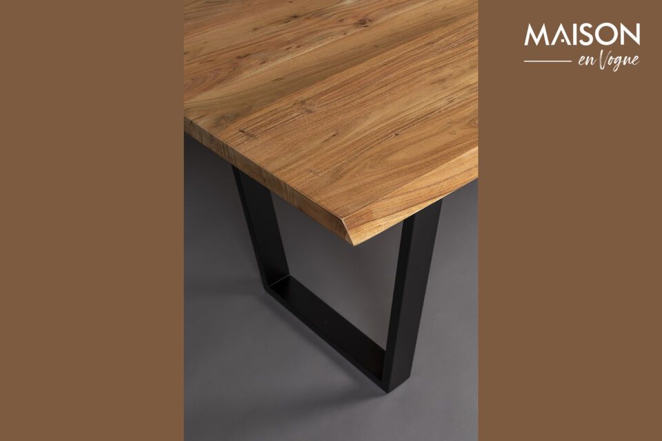 Mesa de comedor de madera beige 180cm Aka - 3