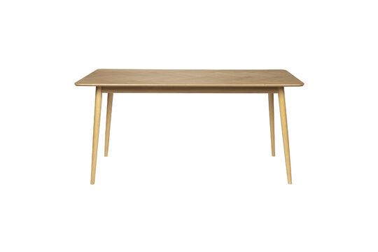 Mesa de comedor de madera beige 180cm Fabio Clipped