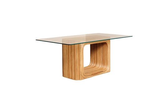 Mesa de comedor de madera clara Arrondi Clipped