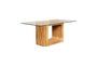 Miniatura Mesa de comedor de madera clara Arrondi Clipped