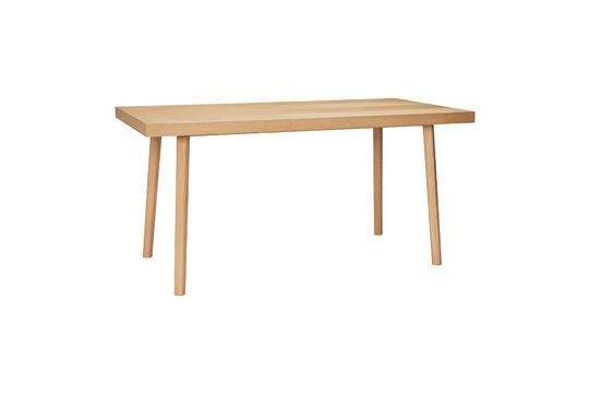 Mesa de comedor de madera clara en espiga Clipped