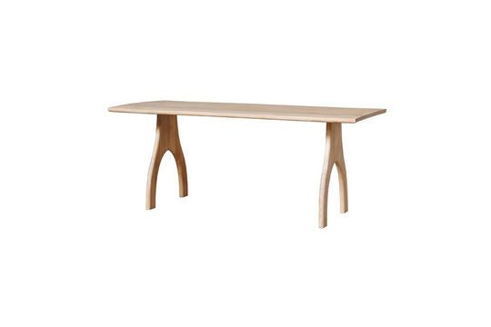 Mesa de comedor de madera clara Tani Clipped