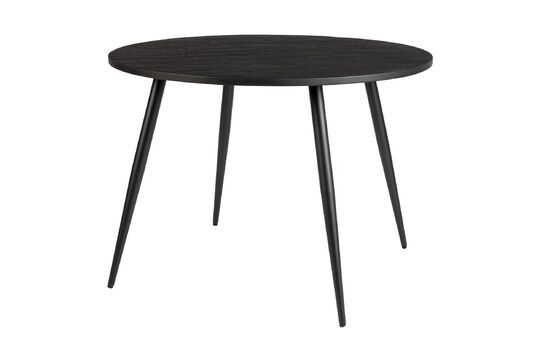 Mesa de comedor de madera de teca negra Mo Clipped