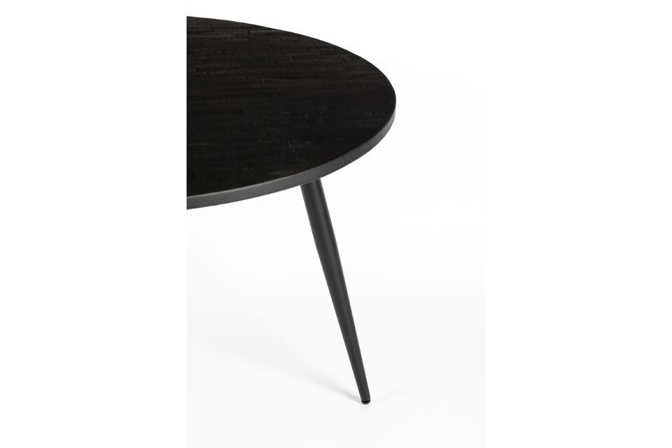 Mesa de comedor de madera de teca negra Mo - 7