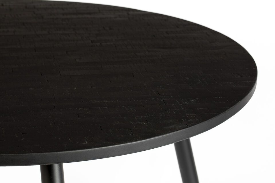 Mesa de comedor de madera de teca negra Mo - 8