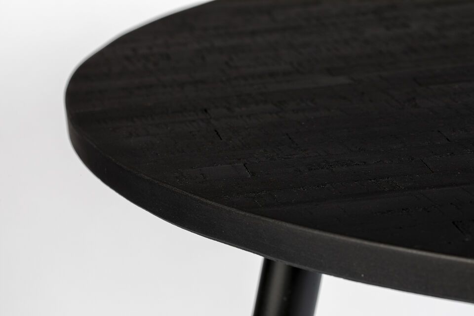 Mesa de comedor de madera de teca negra Mo - 9