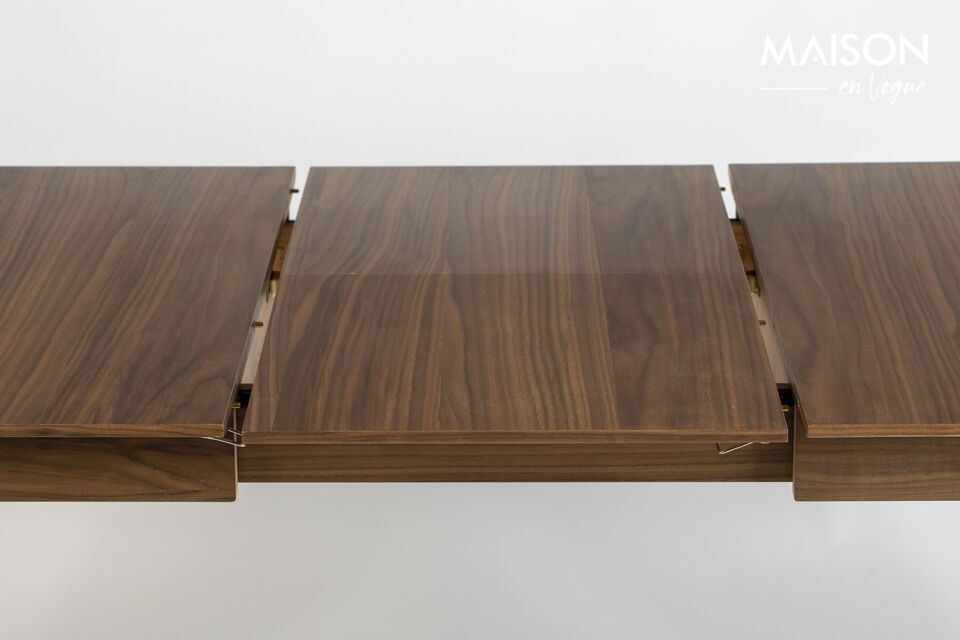 Mesa de comedor de madera marrón Glimps - 3