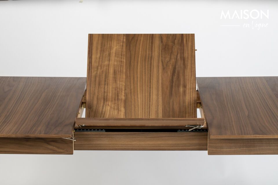 Mesa de comedor de madera marrón Glimps - 4