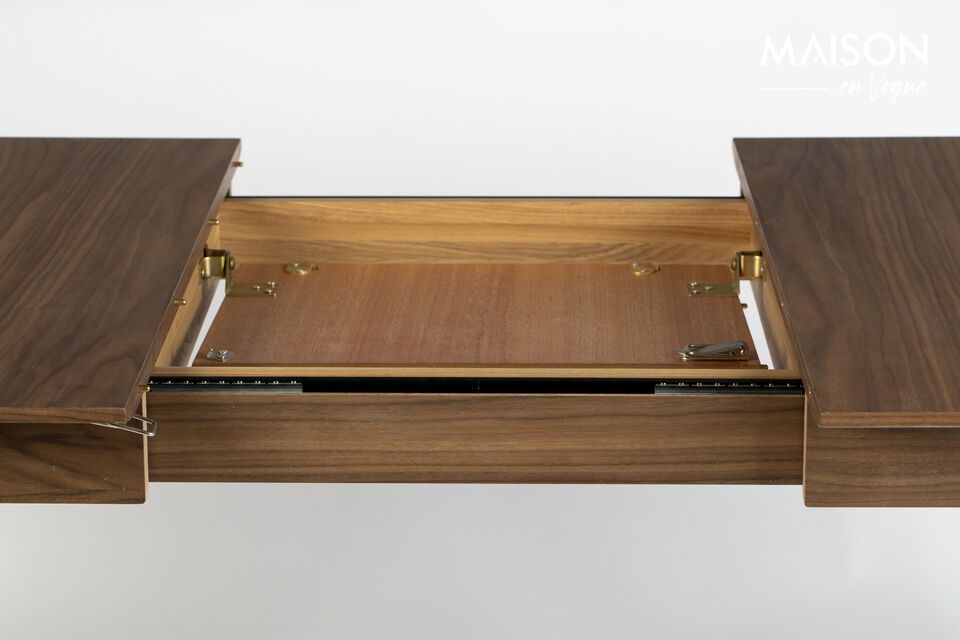 Mesa de comedor de madera marrón Glimps - 5