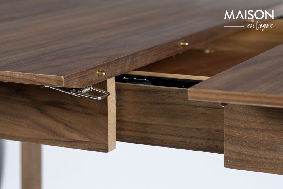 Mesa de comedor de madera marrón Glimps - 6