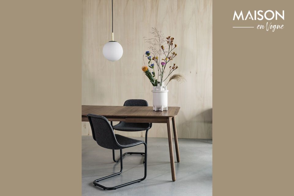 Mesa de comedor de madera marrón Glimps - 10