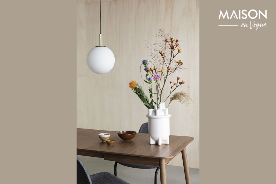 Mesa de comedor de madera marrón Glimps - 12