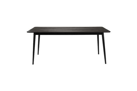 Mesa de comedor de madera negra 160cm Fabio Clipped