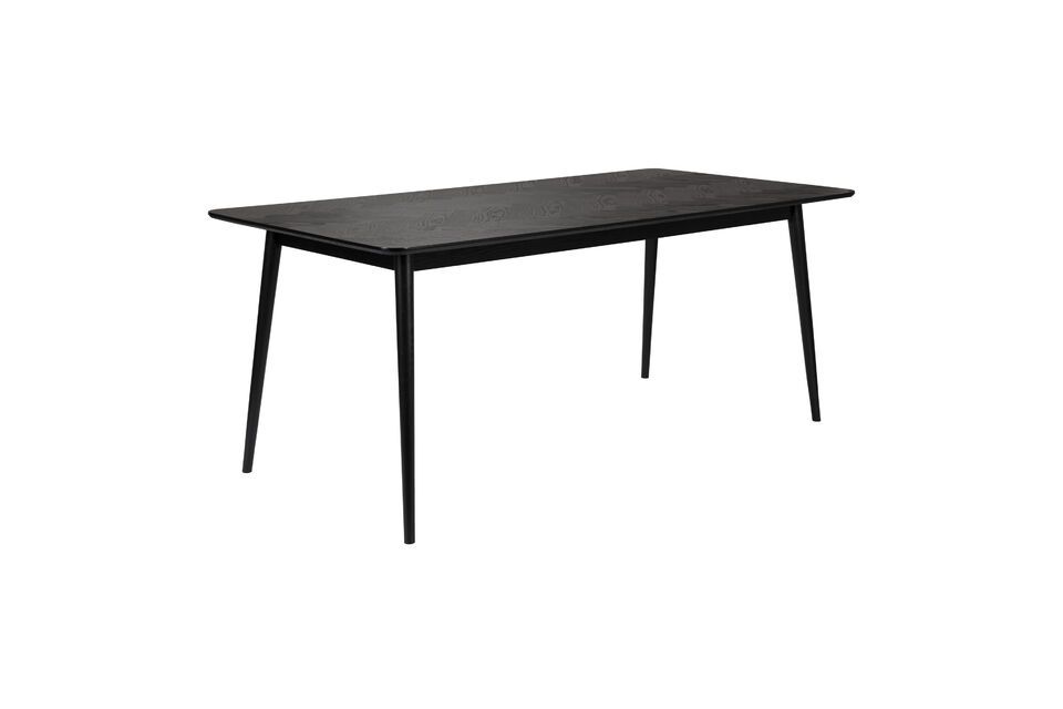 Mesa de comedor de madera negra 160cm Fabio - 2