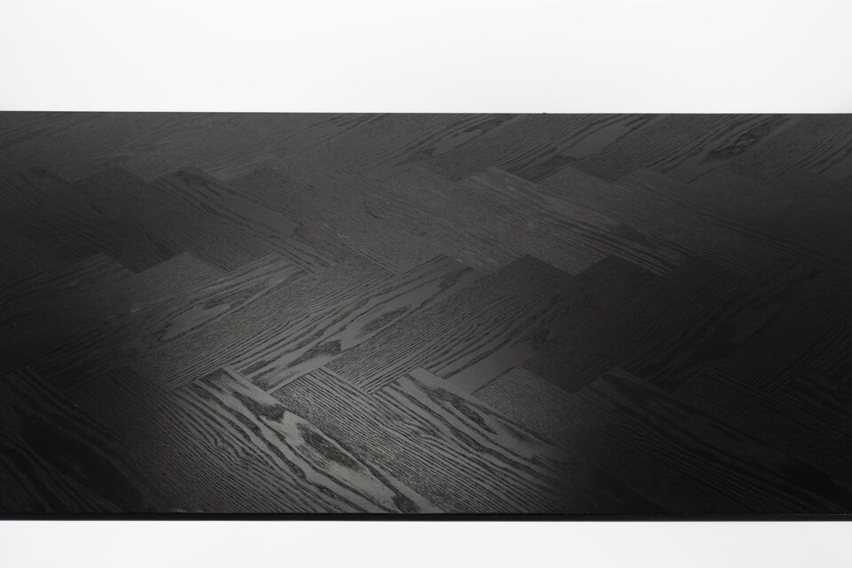 Mesa de comedor de madera negra 160cm Fabio - 5