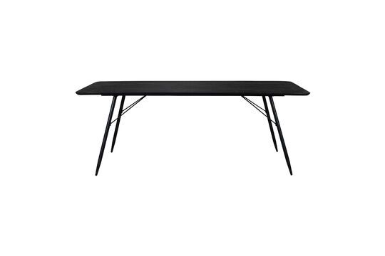 Mesa de comedor de madera negra 180cm Roger Clipped