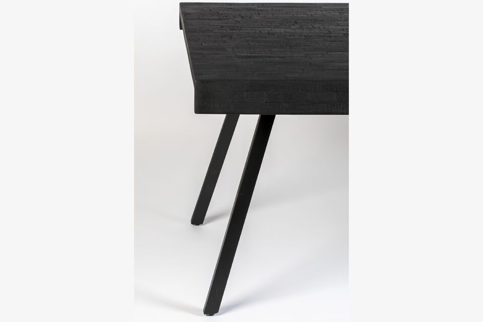 Mesa de comedor de madera negra 180cm Suri - 3