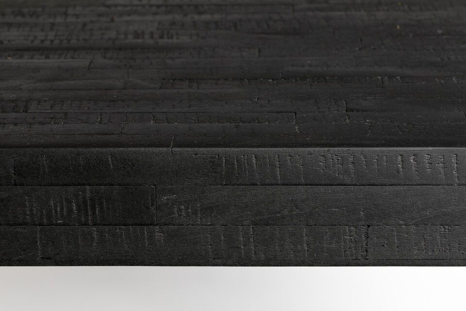 Mesa de comedor de madera negra 180cm Suri - 7