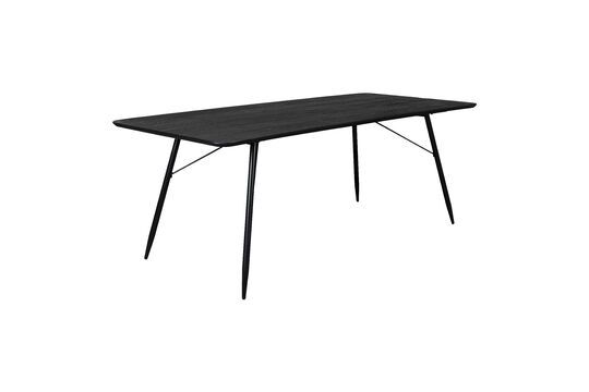 Mesa de comedor de madera negra 200cm Roger Clipped