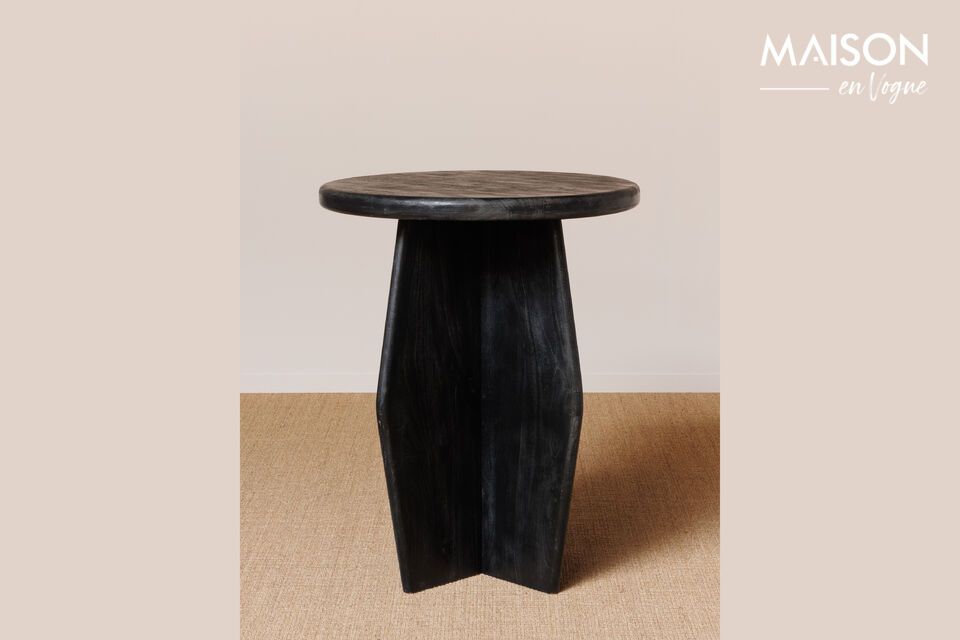 Mesa de comedor de madera negra Hulk Chehoma