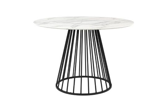 Mesa de comedor de metal dorado Floris Clipped