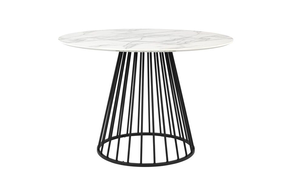 Mesa de comedor de metal dorado Floris White Label