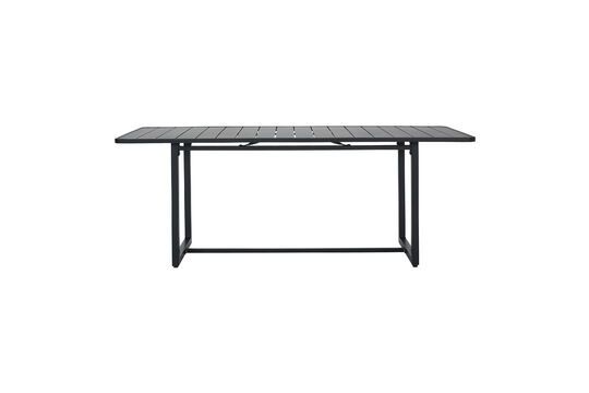 Mesa de comedor grande de metal negro Helo Clipped