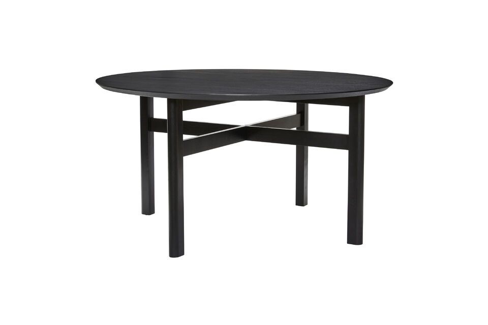 Mesa de comedor grande Fjord de madera de fresno negro Hübsch