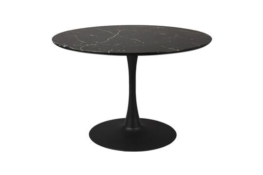 Mesa de comedor Maru efecto mármol negro Clipped