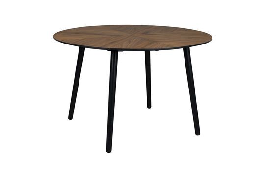 Mesa de comedor redonda de madera marron Clover Clipped