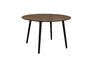 Miniatura Mesa de comedor redonda de madera marron Clover Clipped