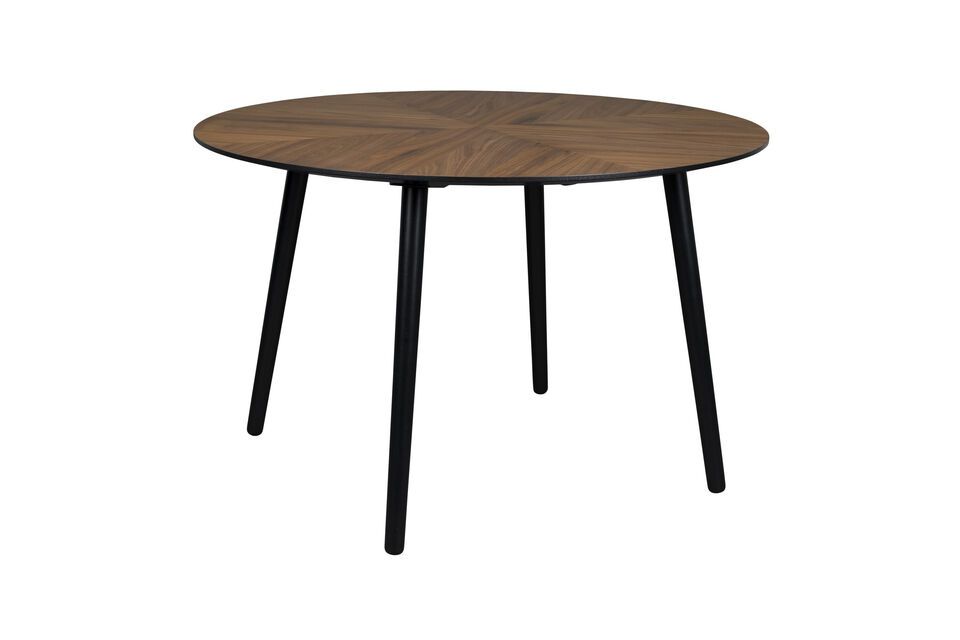 Mesa de comedor redonda de madera marron Clover DutchBone