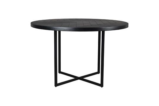 Mesa de comedor redonda de madera negra 120 Class Clipped