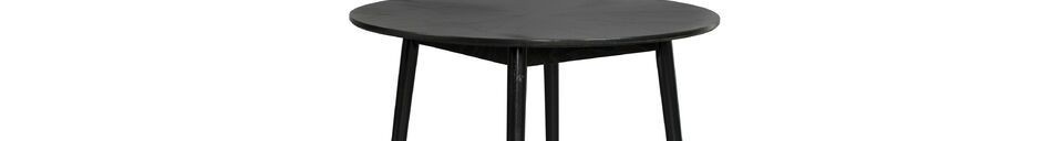 Descriptivo Materiales  Mesa de comedor redonda de madera negra de 100 Fabio