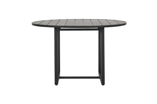 Mesa de comedor redonda de metal negro Helo Clipped