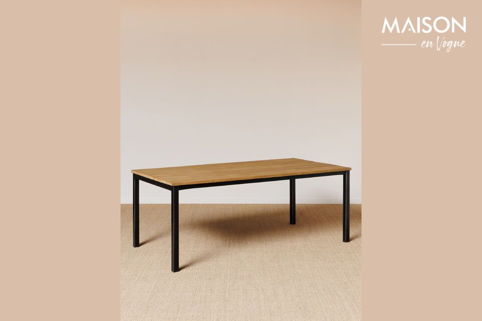 Mesa de jardín contemporánea de teca beige Chehoma