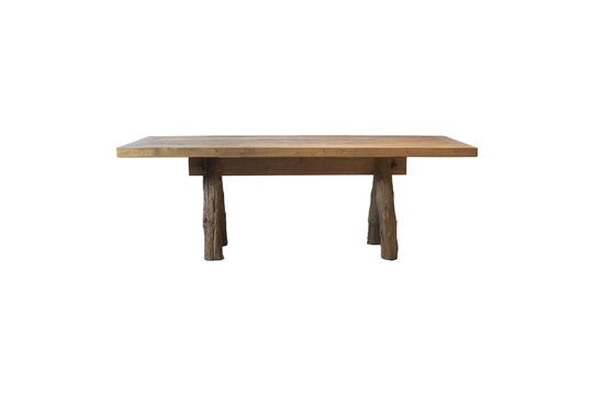 Mesa de madera reciclada marrón 220cm Oviston Clipped