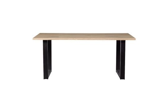 Mesa de roble macizo beige 160x90 con patas en forma de U Tablo Clipped