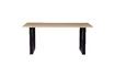 Miniatura Mesa de roble macizo beige 160x90 con patas en forma de U Tablo 1